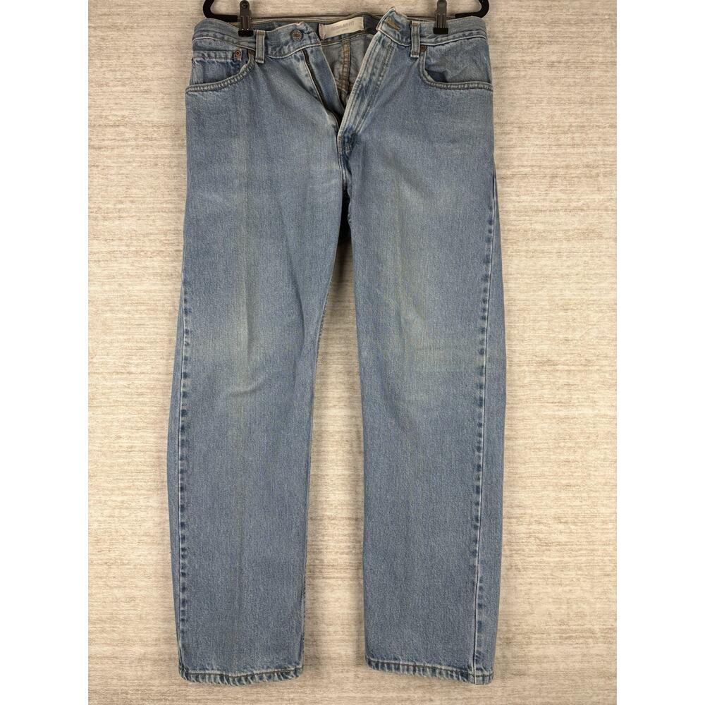 Levis 505 Mens 34x30 Blue Jeans Regular Fit Straight Leg Vintage Y2K R Tag